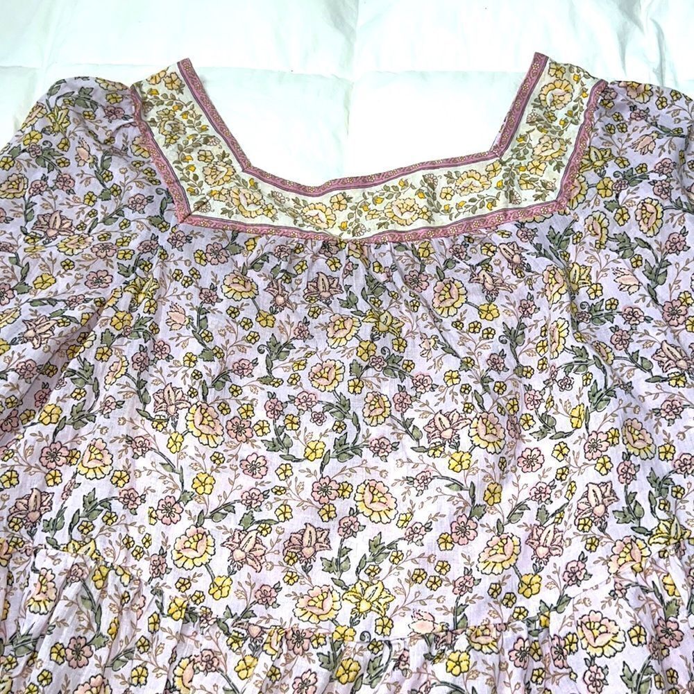 American Eagle Y2K  NWT 100% cotton squ neck L/S peasant blouse - Picture 10 of 16